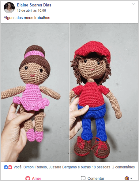 menino e menina Amigurumi